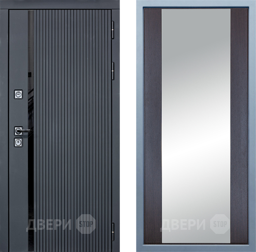 Входная металлическая Дверь Дива МХ-46 STR Д-15 Зеркало Венге в Пушкино