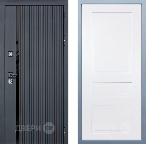 Входная металлическая Дверь Дива МХ-46 STR Н-13 Белый в Пушкино