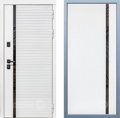 Входная металлическая Дверь Дива МХ-45 Белая STR МХ-47 Белый матовый в Пушкино