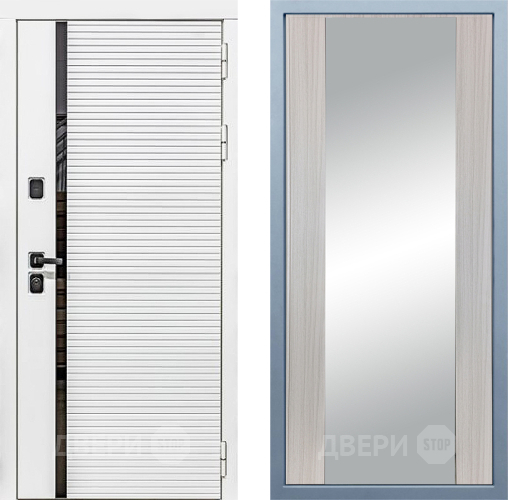 Дверь Дива МХ-45 Белая STR Д-15 Зеркало Сандал белый в Пушкино