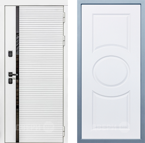 Входная металлическая Дверь Дива МХ-45 Белая STR Д-8 Белый в Пушкино