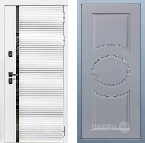 Входная металлическая Дверь Дива МХ-45 Белая STR Д-8 Силк Маус в Пушкино