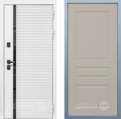 Входная металлическая Дверь Дива МХ-45 Белая STR Д-13 Шампань в Пушкино