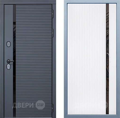 Входная металлическая Дверь Дива МХ-45 STR МХ-46 Белый матовый в Пушкино