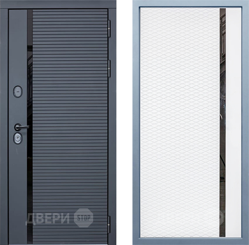 Входная металлическая Дверь Дива МХ-45 STR МХ-47 Белый матовый в Пушкино