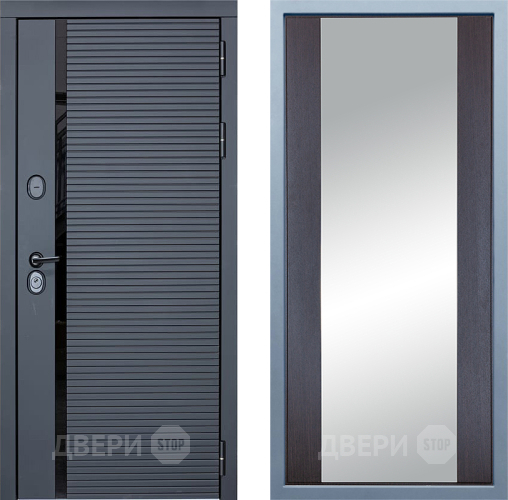Входная металлическая Дверь Дива МХ-45 STR Д-15 Зеркало Венге в Пушкино