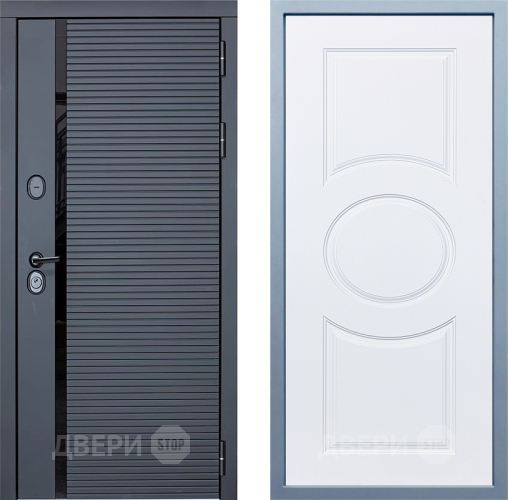 Входная металлическая Дверь Дива МХ-45 STR Д-8 Белый в Пушкино