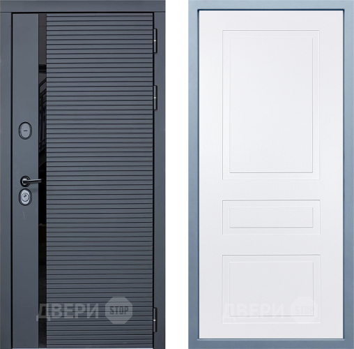 Входная металлическая Дверь Дива МХ-45 STR Н-13 Белый в Пушкино