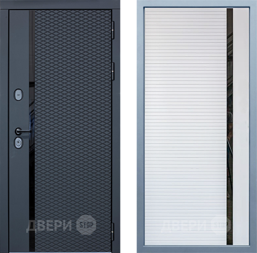 Входная металлическая Дверь Дива МХ-47 STR МХ-45 Белый матовый в Пушкино