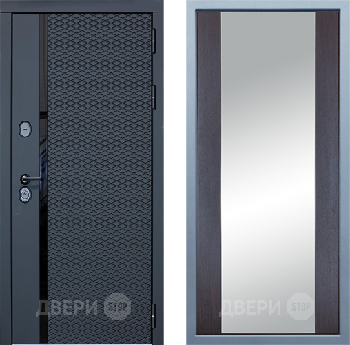 Входная металлическая Дверь Дива МХ-47 STR Д-15 Зеркало Венге в Пушкино