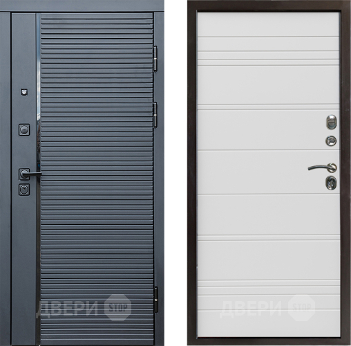 Входная металлическая Дверь Престиж Черная Линия Line Белый в Пушкино