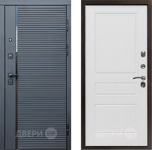 Дверь Престиж Черная Линия Классика Белое дерево в Пушкино