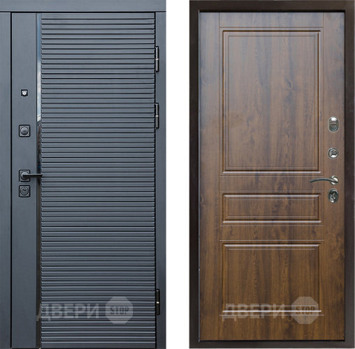 Входная металлическая Дверь Престиж Черная Линия Классика Дуб в Пушкино