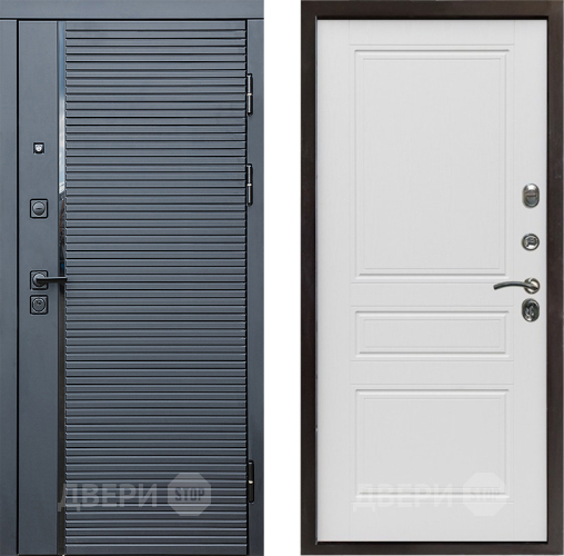 Входная металлическая Дверь Престиж Черная Линия Классика Лиственница белая в Пушкино