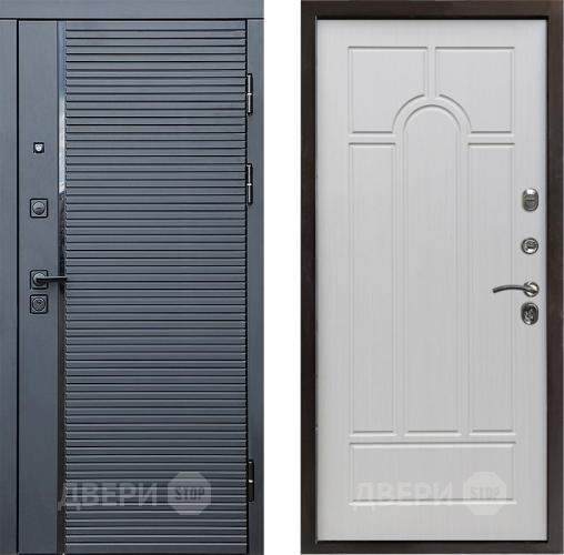 Дверь Престиж Черная Линия Арка Лиственница белая в Пушкино