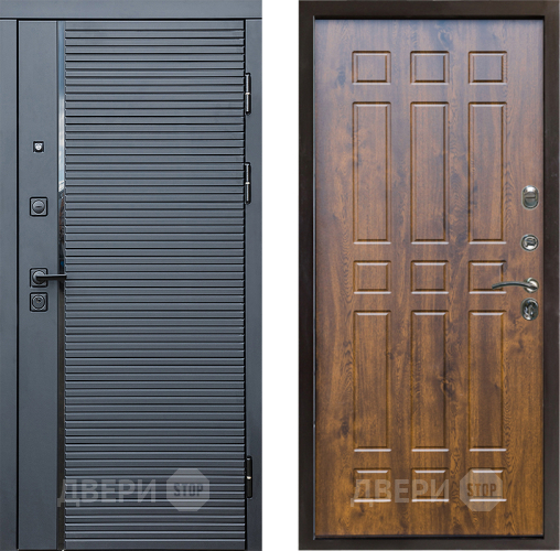 Входная металлическая Дверь Престиж Черная Линия Спарта Дуб в Пушкино