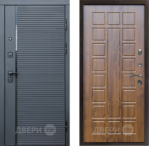 Входная металлическая Дверь Престиж Черная Линия Престиж Дуб в Пушкино