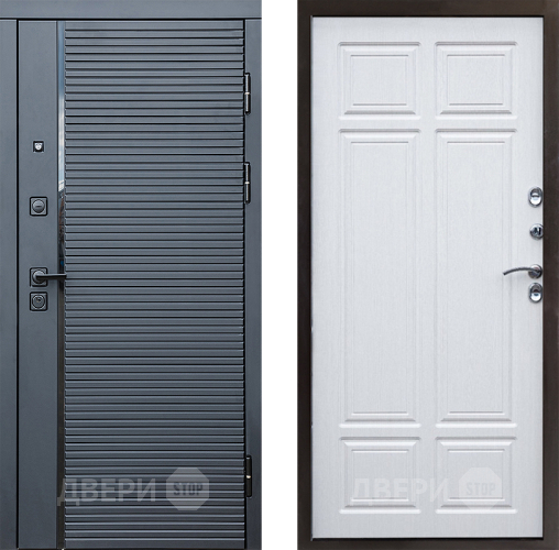 Входная металлическая Дверь Престиж Черная Линия Премиум Лиственница белая в Пушкино