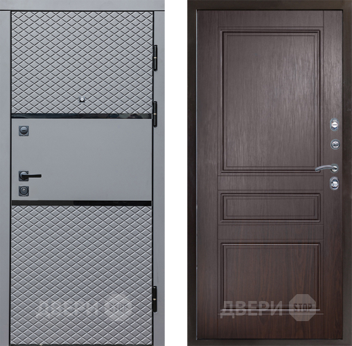 Входная металлическая Дверь Престиж Ромб Классика Венге в Пушкино