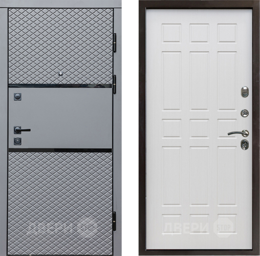 Входная металлическая Дверь Престиж Ромб Спарта Лиственница белая в Пушкино