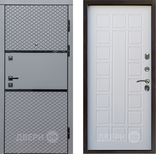Входная металлическая Дверь Престиж Ромб Престиж Белое дерево в Пушкино