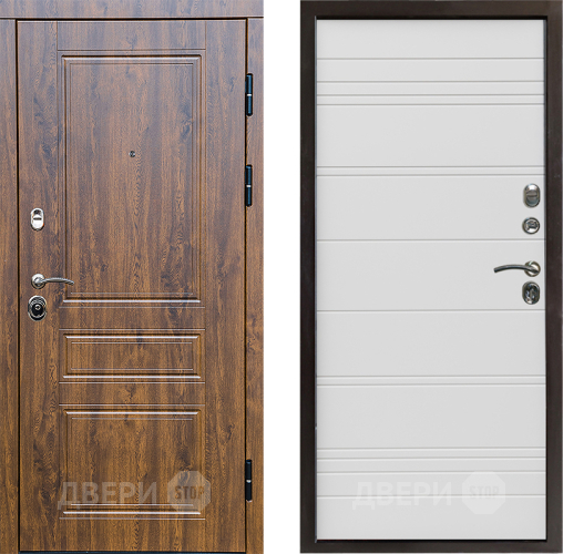 Входная металлическая Дверь Престиж Классика Дуб Line Белый в Пушкино