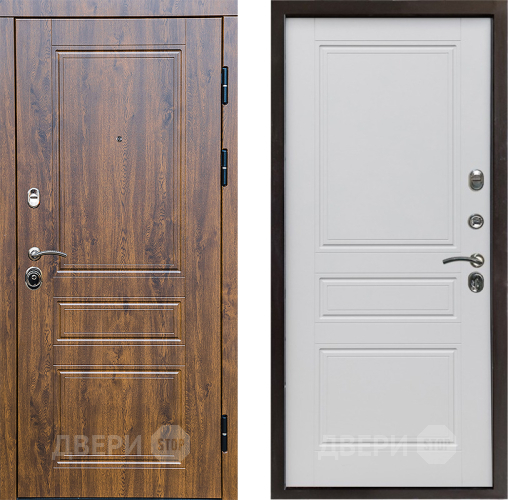 Входная металлическая Дверь Престиж Классика Дуб Классика Белый матовый в Пушкино