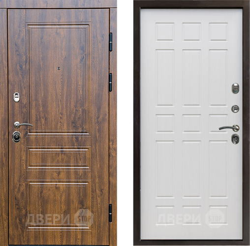 Входная металлическая Дверь Престиж Классика Дуб Спарта Лиственница белая в Пушкино