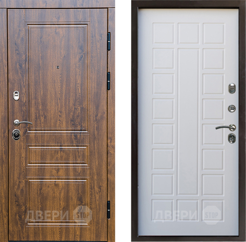 Входная металлическая Дверь Престиж Классика Дуб Престиж Белое дерево в Пушкино