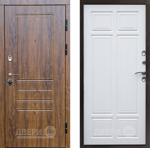 Входная металлическая Дверь Престиж Классика Дуб Премиум Лиственница белая в Пушкино
