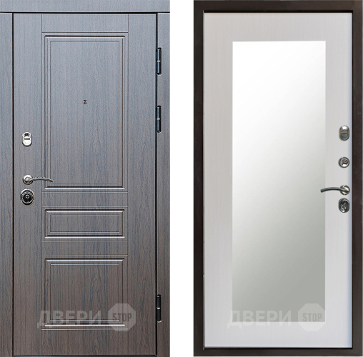 Входная металлическая Дверь Престиж Классика Венге Зеркло Пастораль Лиственница белая в Пушкино