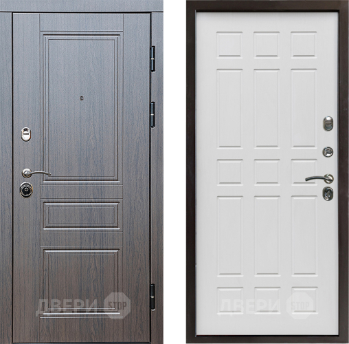 Входная металлическая Дверь Престиж Классика Венге Спарта Белое дерево в Пушкино