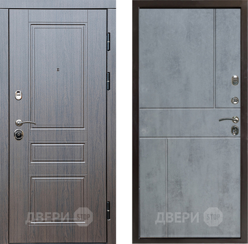 Входная металлическая Дверь Престиж Классика Венге Горизонт Бетон темный в Пушкино