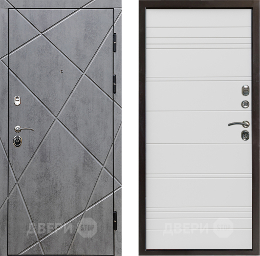 Входная металлическая Дверь Престиж Лучи Line Белый в Пушкино