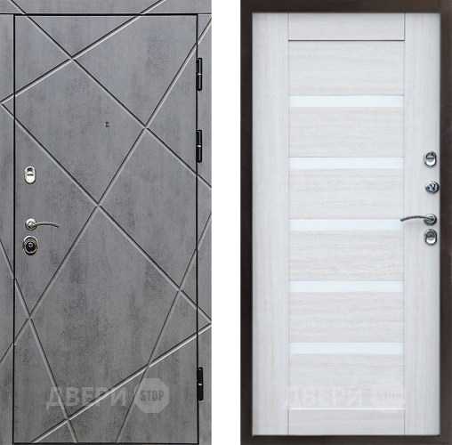 Входная металлическая Дверь Престиж Лучи Царга Лиственница белая в Пушкино