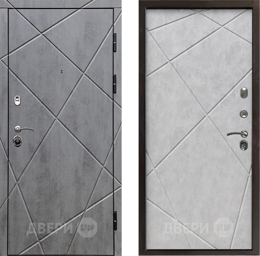 Входная металлическая Дверь Престиж Лучи Лучи Бетон светлый в Пушкино