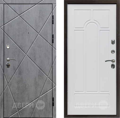 Входная металлическая Дверь Престиж Лучи Арка Белое дерево в Пушкино