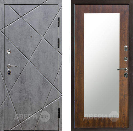 Входная металлическая Дверь Престиж Лучи Зеркло Пастораль Дуб в Пушкино