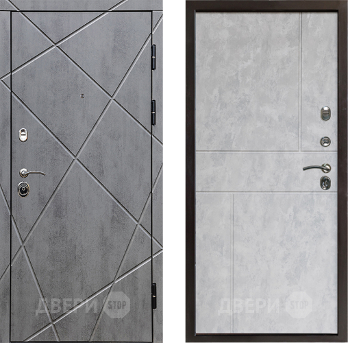 Входная металлическая Дверь Престиж Лучи Горизонт Бетон светлый в Пушкино