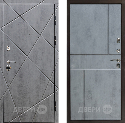 Дверь Престиж Лучи Горизонт Бетон темный в Пушкино