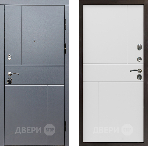 Входная металлическая Дверь Престиж Горизонт Грэй Горизонт Бетон белый в Пушкино