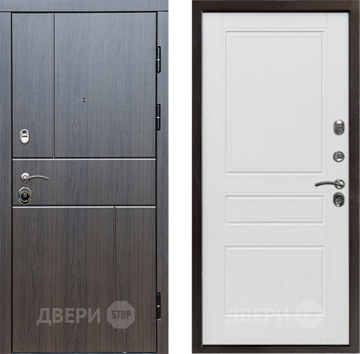 Входная металлическая Дверь Престиж Горизонт Венге Классика Белое дерево в Пушкино