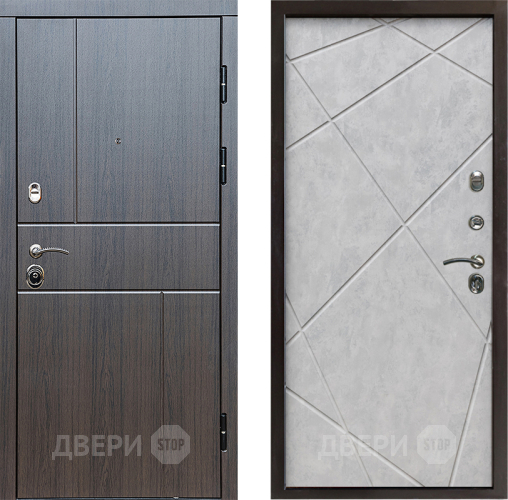 Входная металлическая Дверь Престиж Горизонт Венге Лучи Бетон светлый в Пушкино