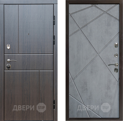Входная металлическая Дверь Престиж Горизонт Венге Лучи Бетон темный в Пушкино