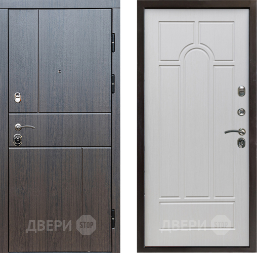 Входная металлическая Дверь Престиж Горизонт Венге Арка Лиственница белая в Пушкино