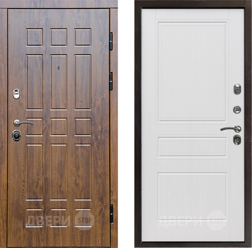 Входная металлическая Дверь Престиж Стандарт Классика Белое дерево в Пушкино