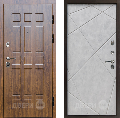 Входная металлическая Дверь Престиж Стандарт Лучи Бетон светлый в Пушкино