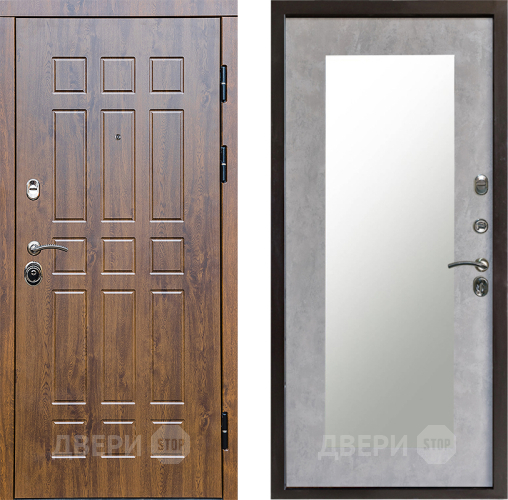 Дверь Престиж Стандарт Зеркло Пастораль Бетон светлый в Пушкино