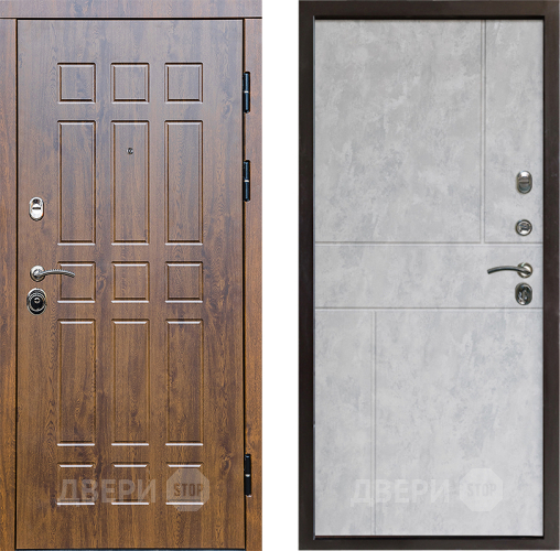 Входная металлическая Дверь Престиж Стандарт Горизонт Бетон светлый в Пушкино