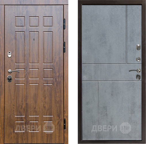 Входная металлическая Дверь Престиж Стандарт Горизонт Бетон темный в Пушкино